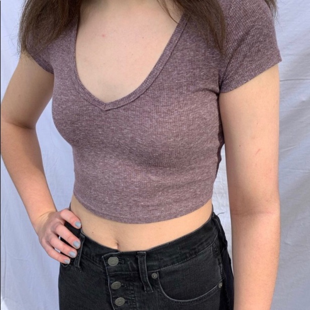 Purple crop top
